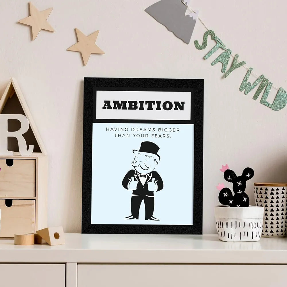 ArtX Paper Growth Motivational Framed Posters Set of 4