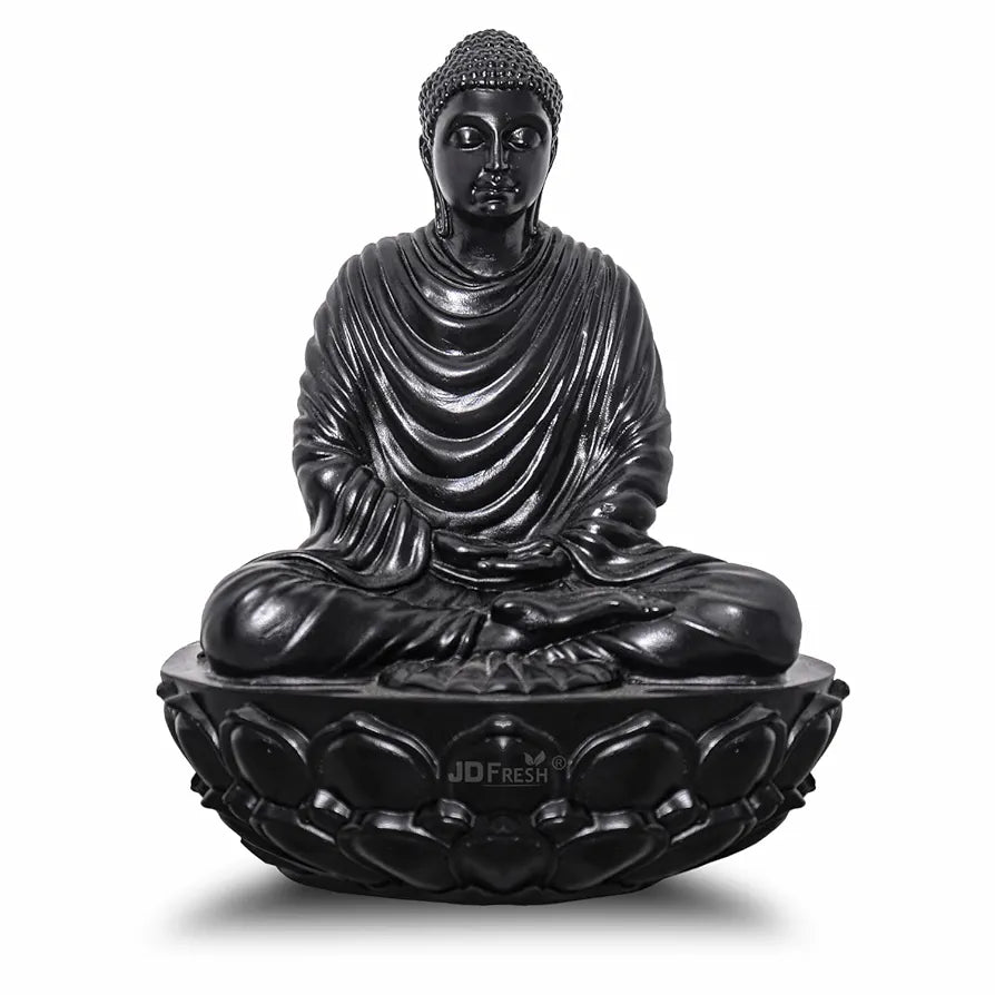 Jd Fresh 6 Inch Gautam Buddha Statue - Black