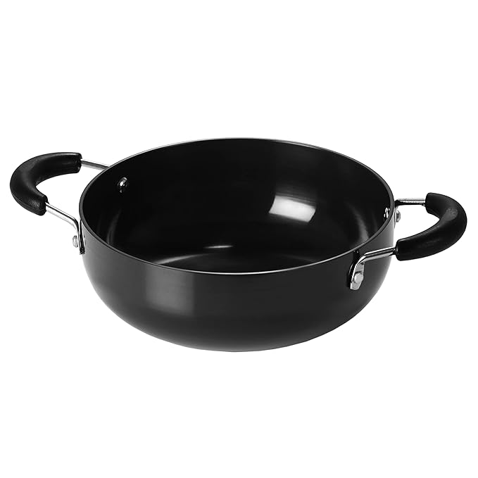 Sumeet Aluminium Mini Deep Kadai 750 mlHard Anodised Black