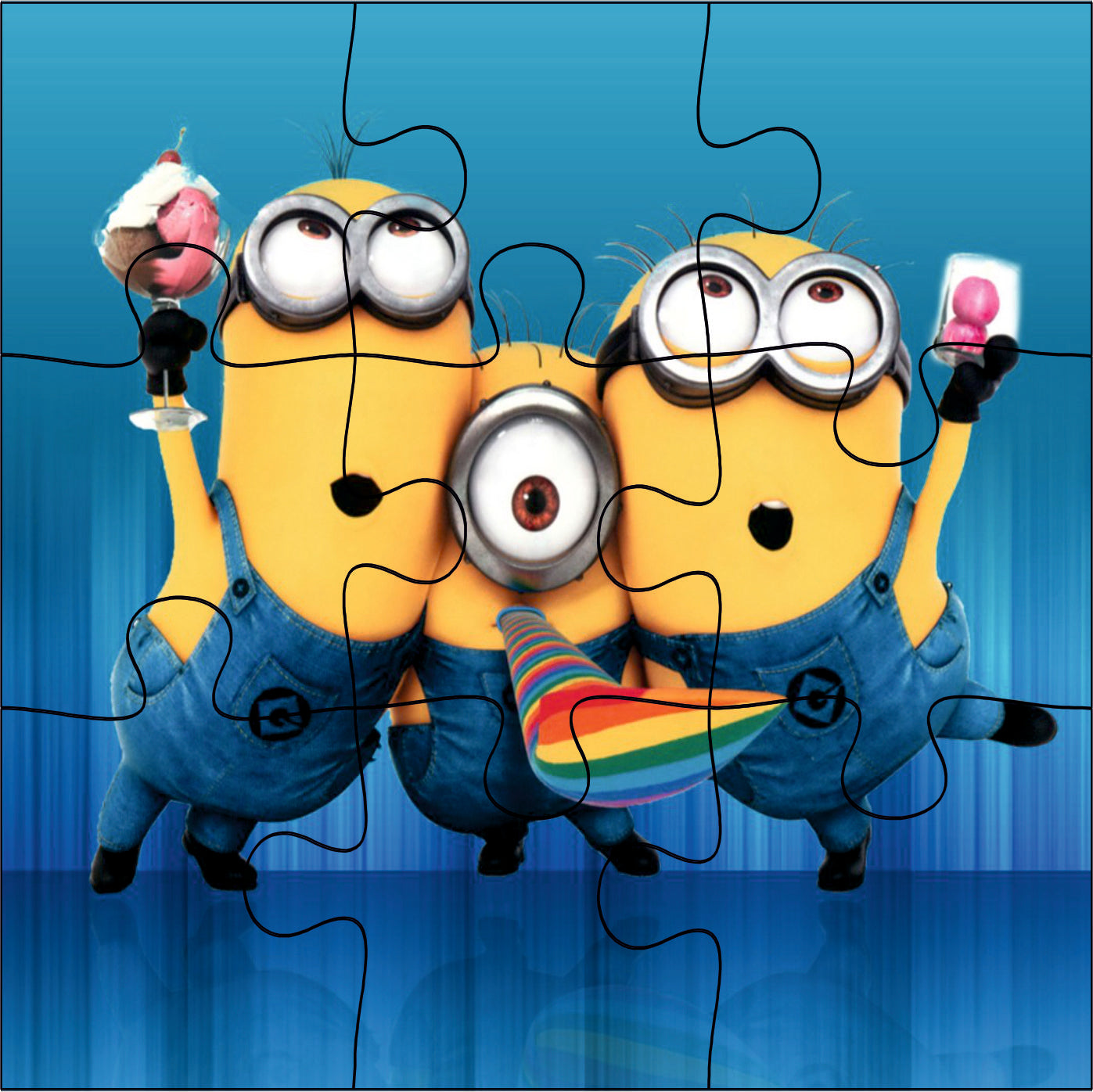 Wooden Jigsaw Puzzles - Minions and Friends Anime Cartoon Characters for Kids