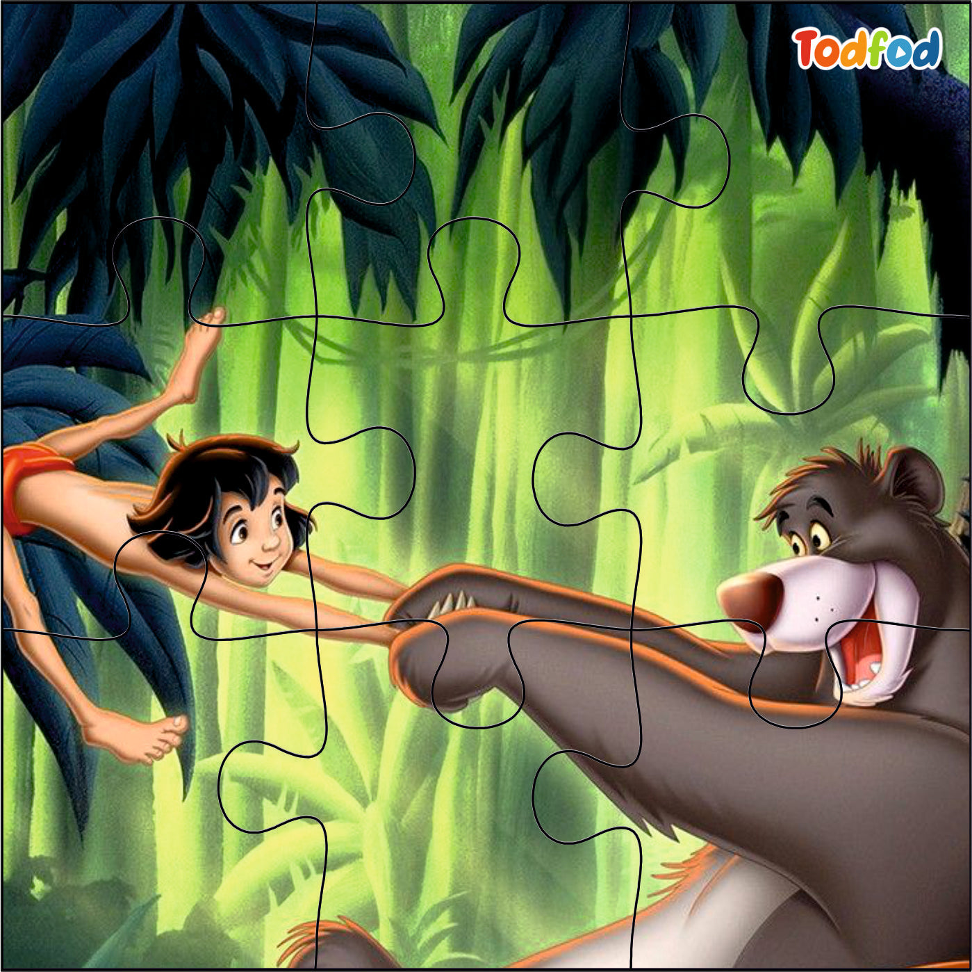 Wooden Jigsaw Puzzle - Jungle Book Mowgli & Friends