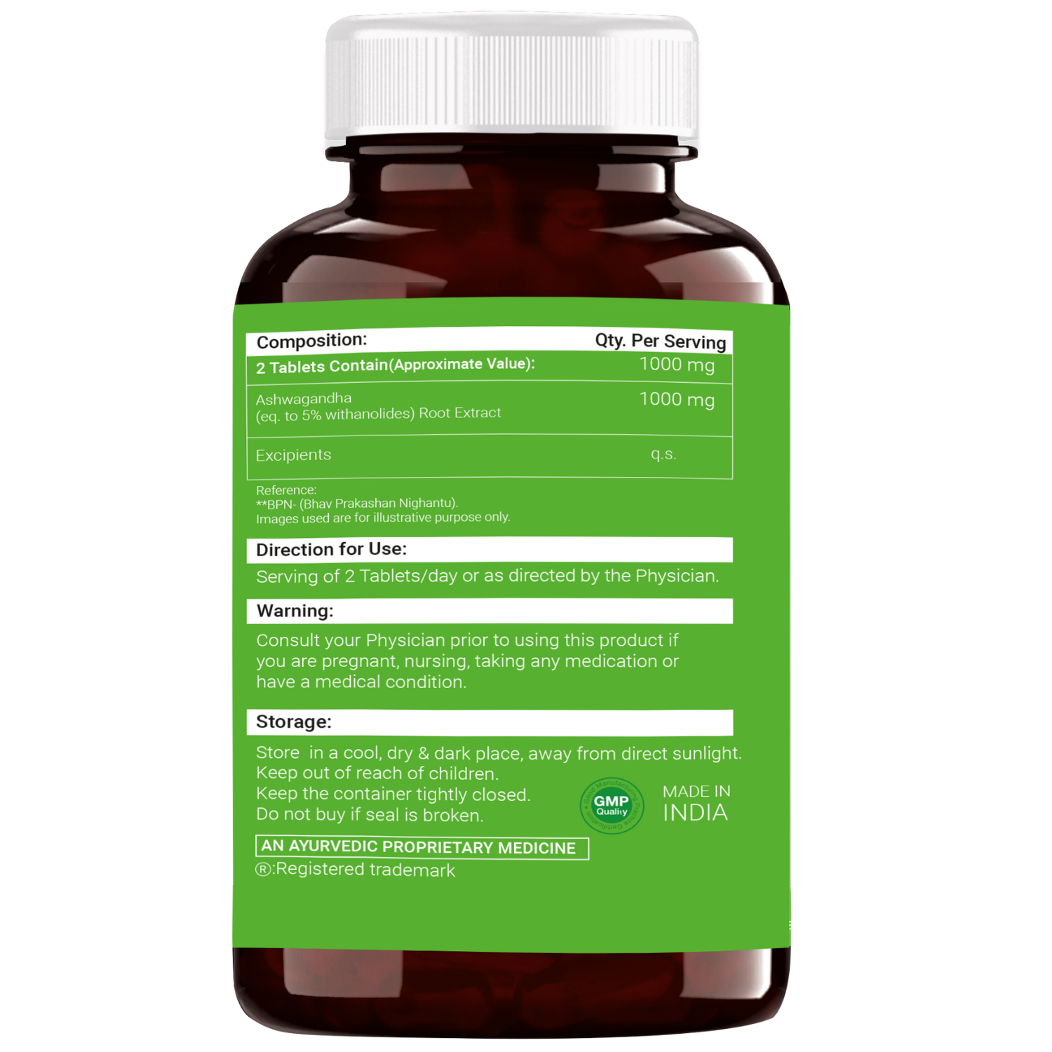 Osoaa Ayurvedic Ashwagandha 1000 mg - 60 Caps