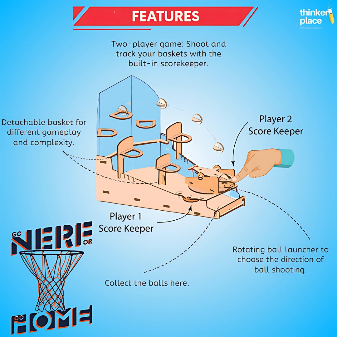 Nerf DIY Basketball Frenzy- Learn about Distance & Speed