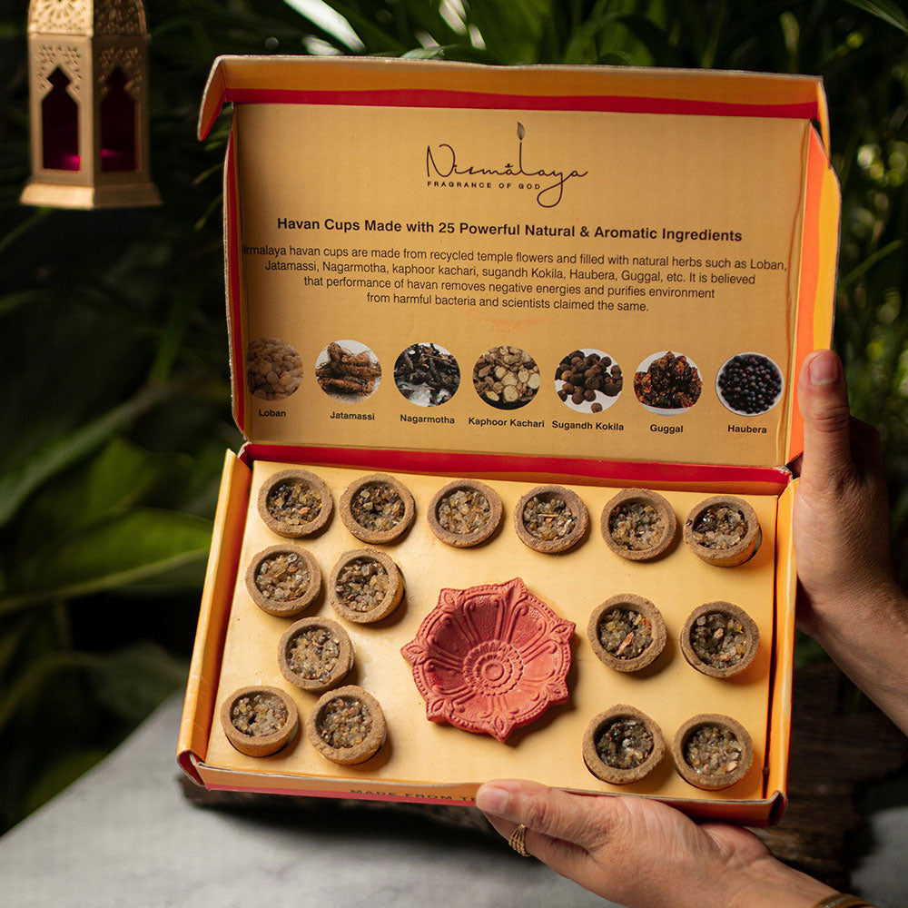 Nirmalaya Kesar Sandalwood Havan Cups