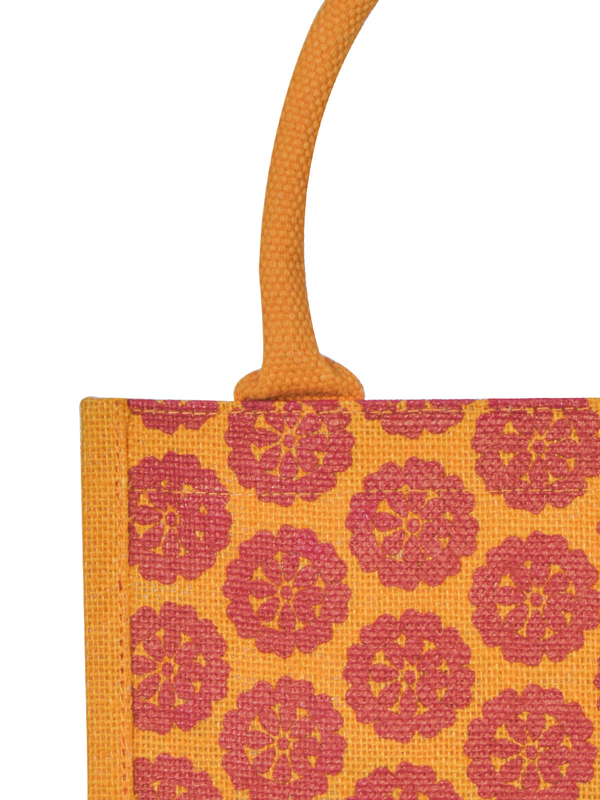 Jute Cottage Pocket Zipper Lunch Bag 100% Genuine Jute Stylish