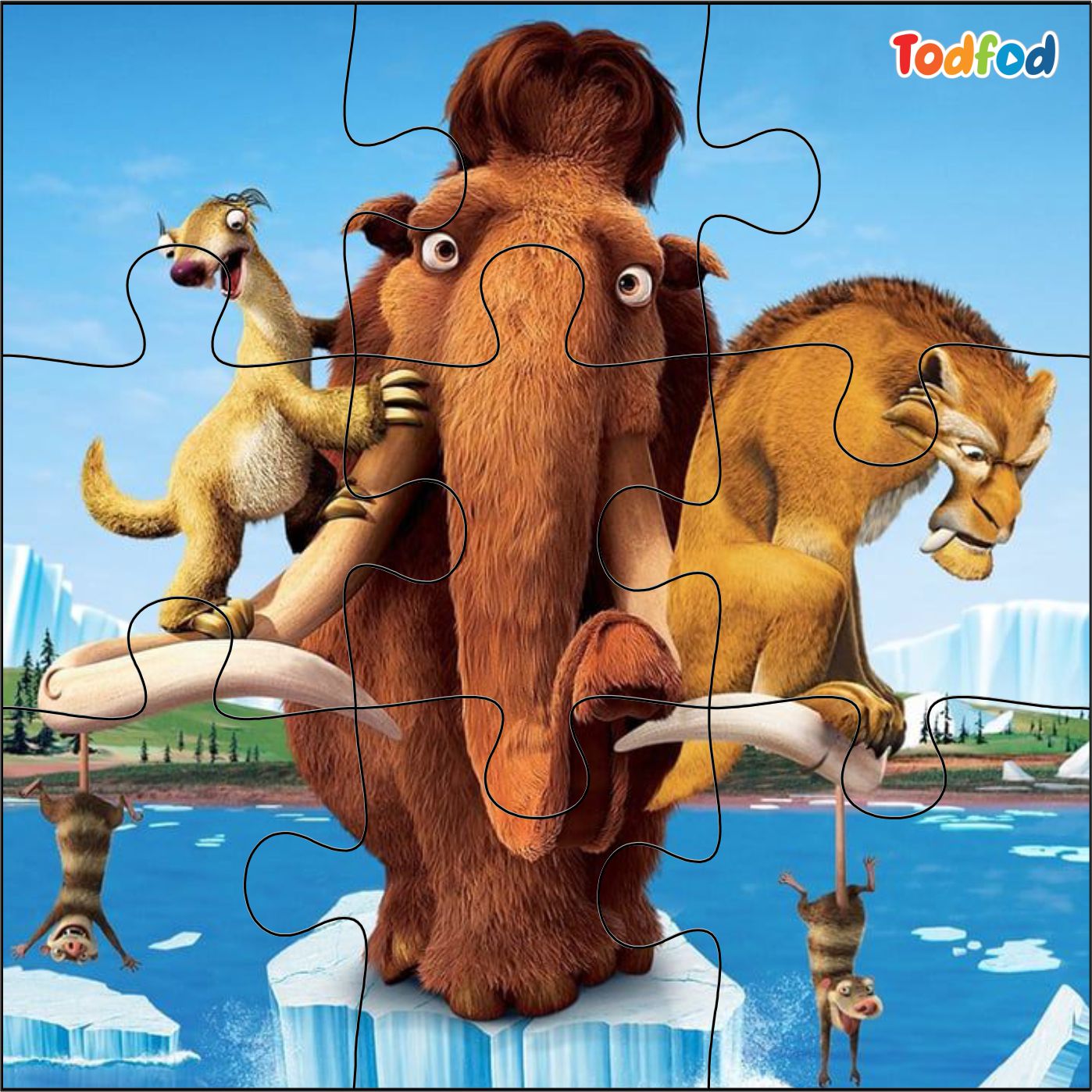 Wooden Jigsaw Puzzles - Ice Age & Friends Anime Cartoon Characters