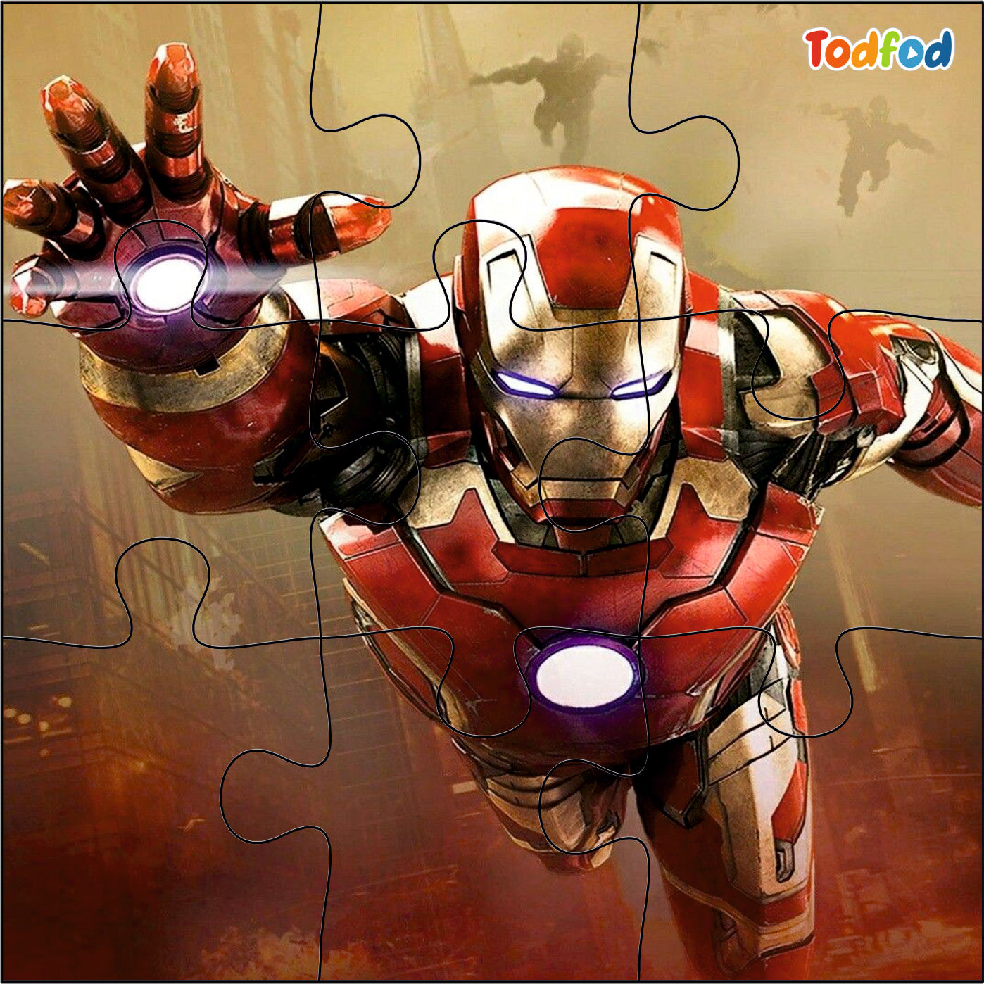 Wooden Jigsaw Puzzles - Marvel Avengers Anime Cartoon Characters for Kids (54 Pieces)