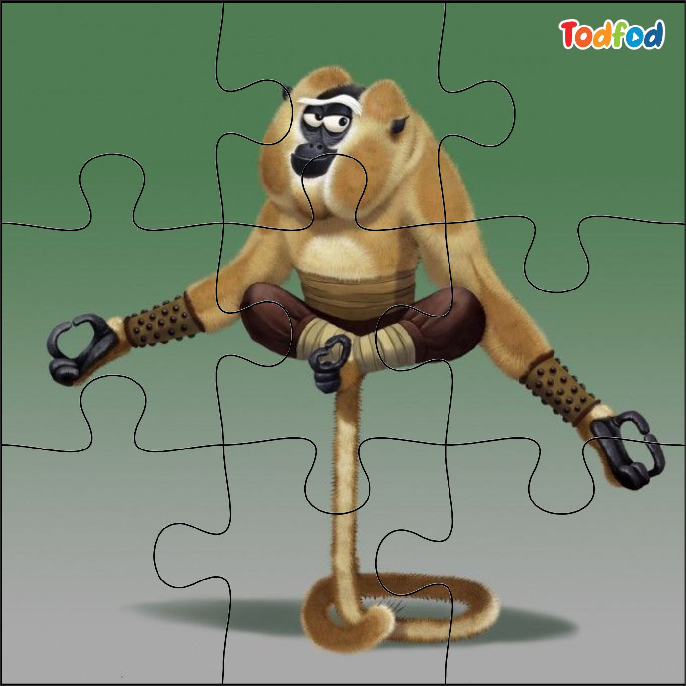 Wooden Jigsaw Puzzles - Kung Fu Panda Anime Cartoon Characters for Kids