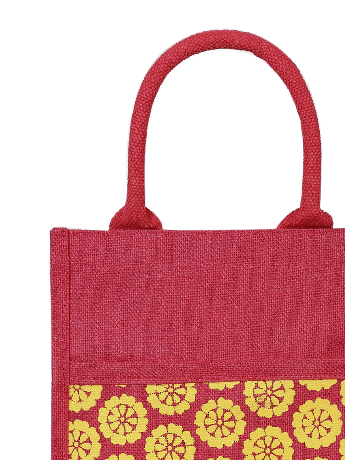 Jute Cottage Pocket Zipper Lunch Bag 100% Genuine Jute Stylish