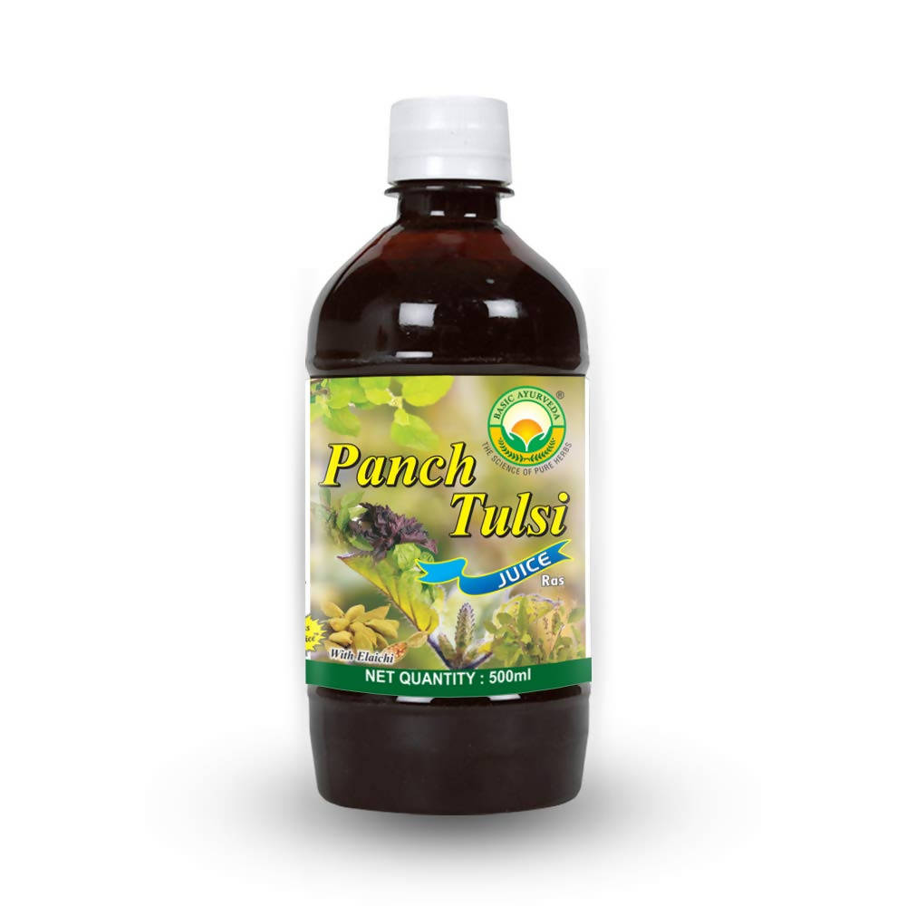 Basic Ayurveda Panch Tulsi Juice Ras - 500 ml