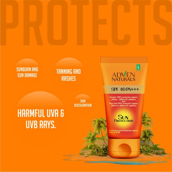 Adven Naturals Sun Protection Sunscreen SPF 40 PA+++ - 100 ml