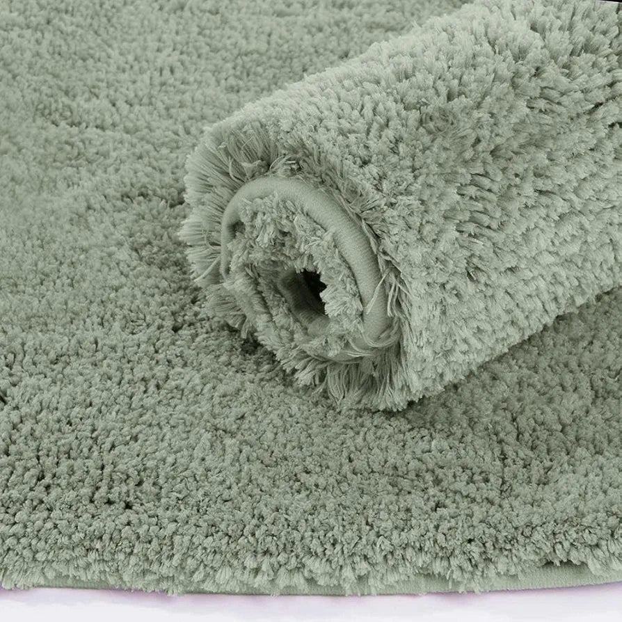 Luxe Home International Bath Mat Super Soft Ultra Absorbent Rectangular Mat Colour Pastel Green (Pack of 2)