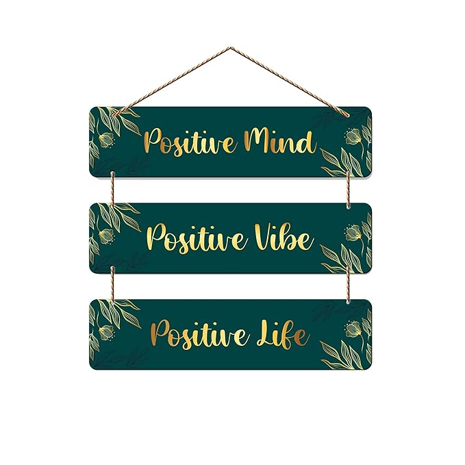 Artvibes Designer Wooden Hanging for Home Decor | Positive Quotes Decorative Items | Artworks Wall Hangings