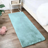 Luxe Home Runner Super Soft Anti Skid Rabbit Fur 2 X 5 Ft  Colour Turquish