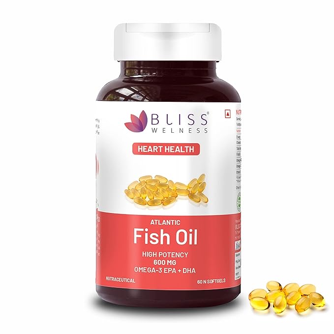Bliss Welness Omega 3 Arctic Sea Fish Oil Triple 3X Strength - 60 tabs