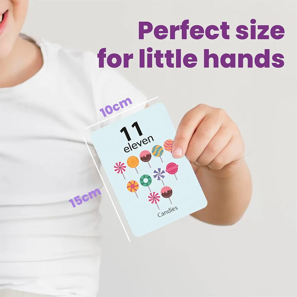 The Curious Bees - Numbers Flash Cards | 32 Laminated Cards for Kids | Age Group: 1-6 Years | Reusable - Wipe and Clean Tracing Cards | 5 Practice Sheets & 1 Worksheet