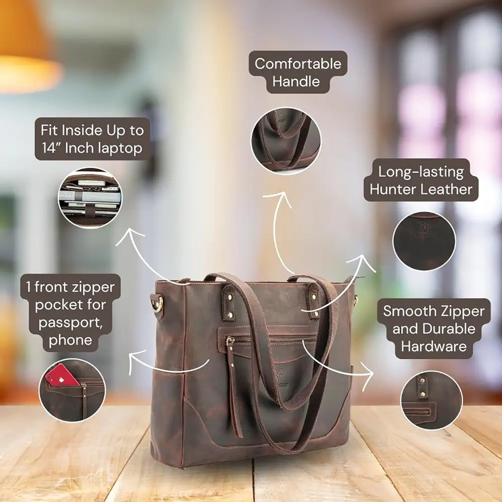 Goatter Genuine Leather Office And Daily Travel Use Shoulder Bag For Women's,