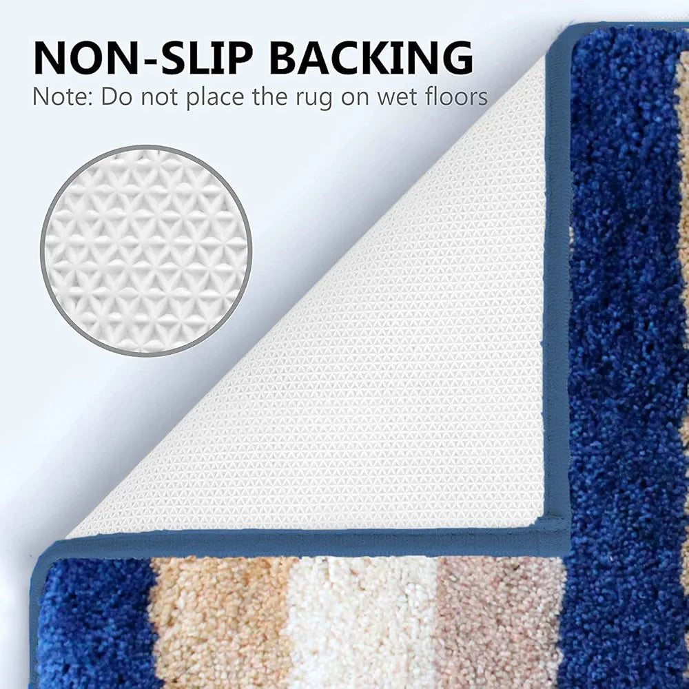 Luxe Home Jericho Doormat 2500 GSM Super Soft Microfiber Anti-Skid Mat Colour Sky 40x60 cm (Pack of 2)