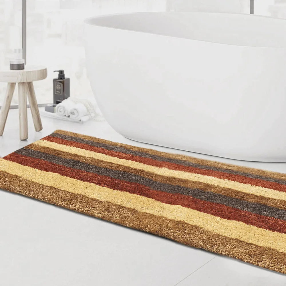 Luxe Home Jericho Runner 2500 Gsm Super Soft Microfiber Anti-Skid Washable Runner Colour Cinnamon 2x5 Feet