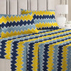 BSB Home Premium Double Bedsheet with 2 Pillow Covers 160 TC 3 Pcs Set Yellow and Blue