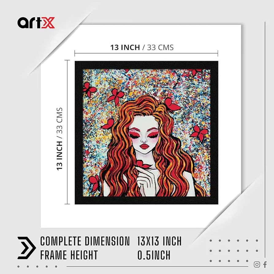 ArtX Paper Girl Wall Art Painting Abstract