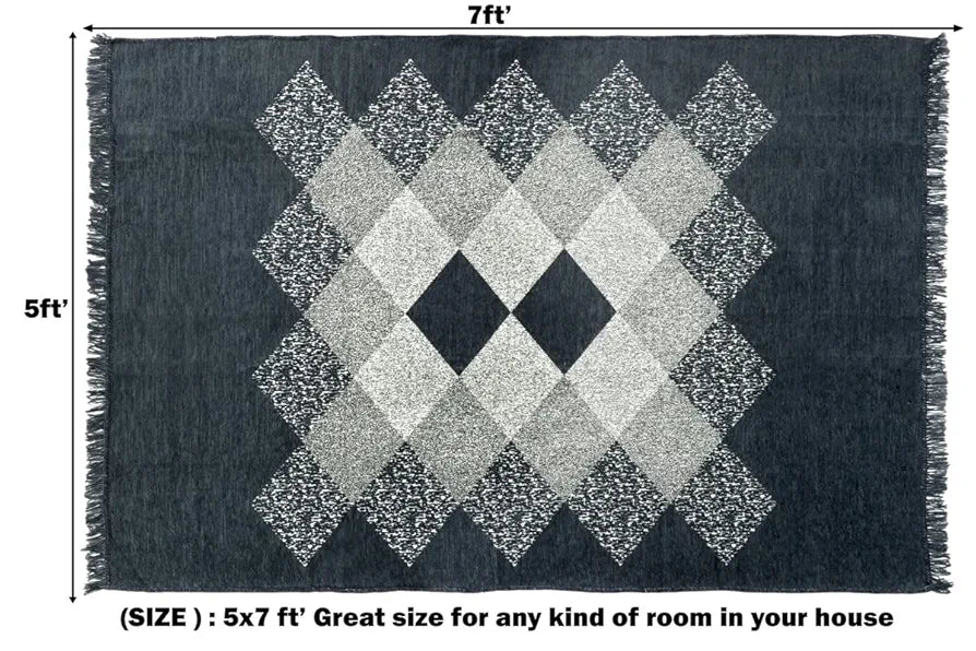 BSB Home Designer Superfine Chenille Carpet Velvet Carpet Area RugDurries with Fine Gold Yarn for Living Room