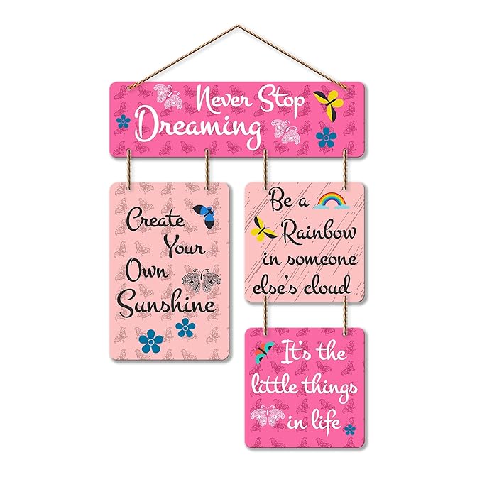 Artvibes Motivational Quote Decorative Wall Art Mdf Wooden Wall Hanger for Living Room