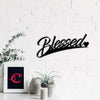 Ecraftindia Blessed Black Engineered Wood Cutout Wall Art Decor | Spiritual, Religious Wall Hanging