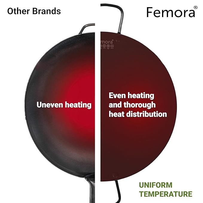 Femora Foged Die Cast Aluminium Non Stick 30 Cm Dosa Tawa With Both Side Handle | Granite Finish | Induction & Gas Ready