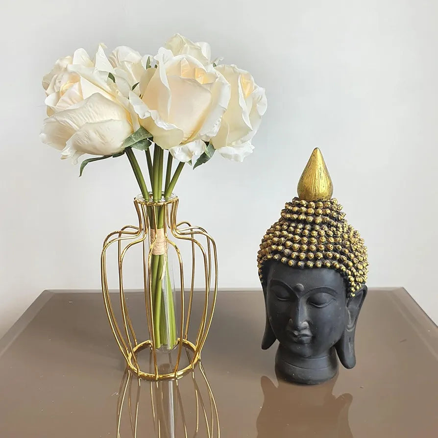 Artificial Rose Flower Fabric Bouquet for Home Decor Pink