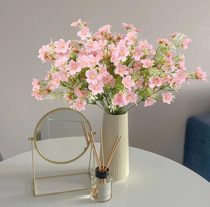 2 Pcs Artificial Flowers Bunch Milan Baby Breath 35cm Artificial Faux Gypsophila Bouquets Flower3
