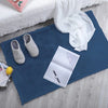 Luxe Home International Ruffle Bath Mat Rabbit Fur 1000 GSM Bathroom Door Rectangular Foot Mats 45X75 CmColour Blue