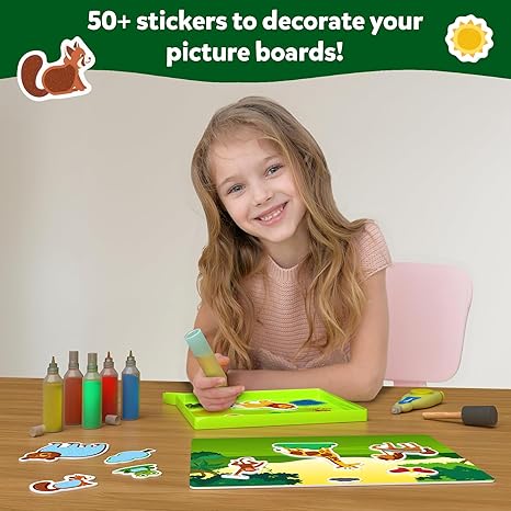 Skillmatics Art & Craft Activity Sand Tastic Art Animals Sand Art for Kids Craft Kits