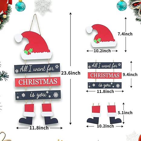 Angel Infinite Santa Claus Wooden Wall Hanging Wall Hanger For Home Decor Wall Art