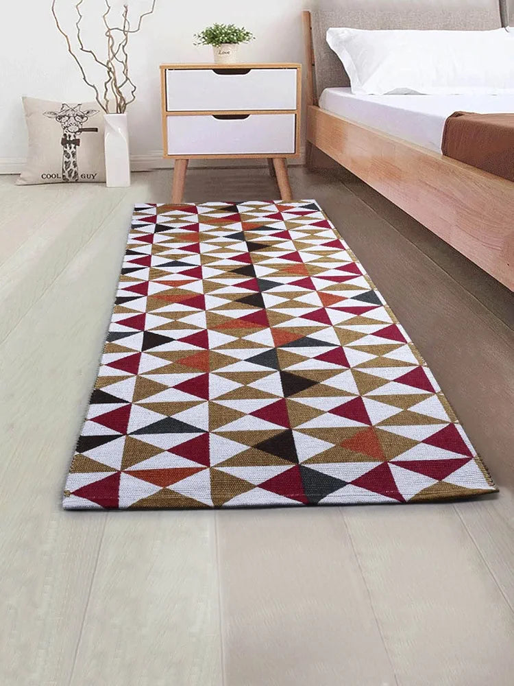 SARAL Home Colored Firki Soft Cotton Durable & Washable Multipurpose Runner