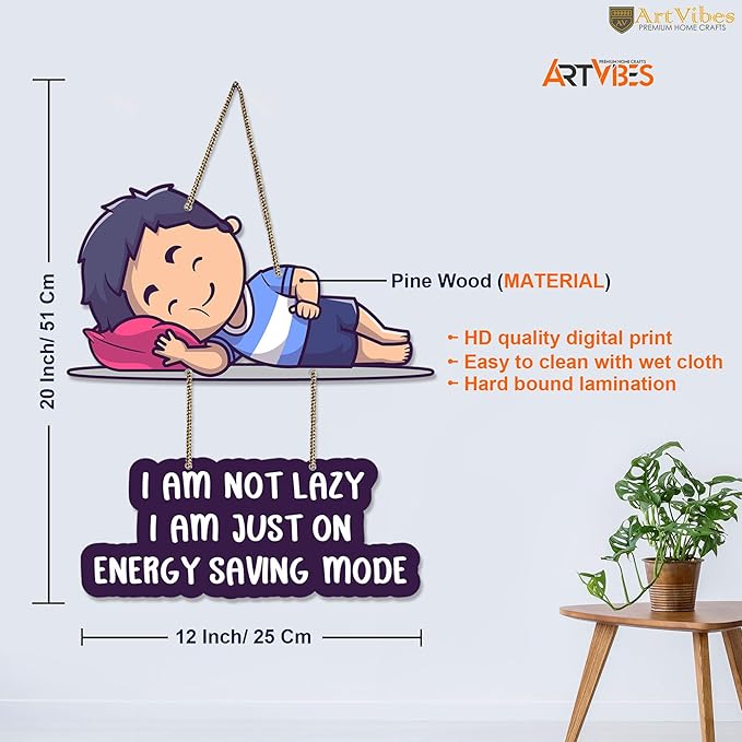 Artvibes Funny Quotes Wooden Wall Hanging With Quote for Home Decor | Artworks Wall Hangings