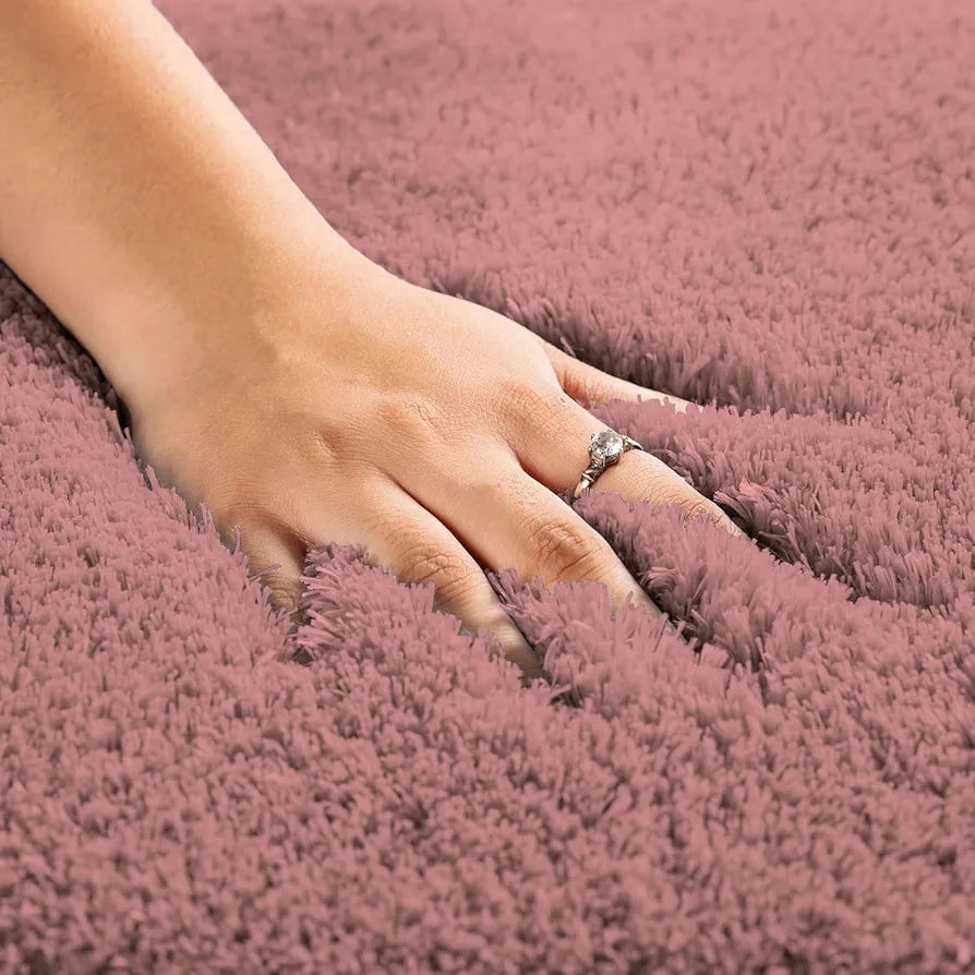 Luxe Home International Microfiber Bath Mat Super Soft Non Slip Vegas Rectangular Mats 45x75 cm Colour Fuscia