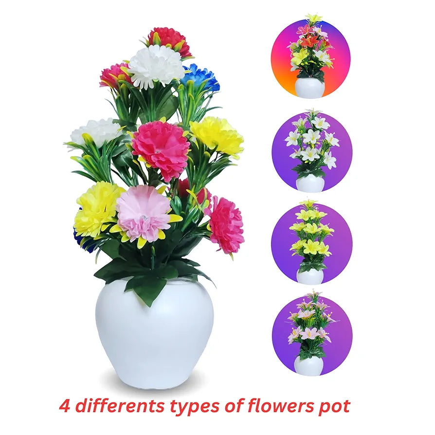 Artificial Plants for Home Decor Showcase decoation Plants Flowers with Pot Fake Plant Yellow