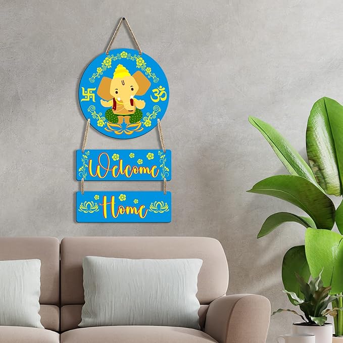 Sehaz Artworks Home Decor Items for Living Room Wooden Wall Hangings for Home  Welcome Home, 60 Cm