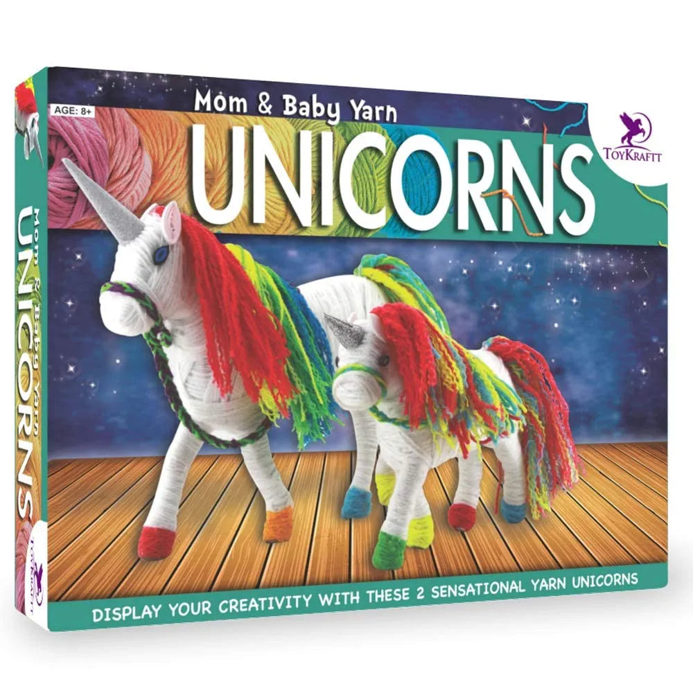 TOYKRAFTT Unicorn Toy for Girls| Art and Craft Set for Girls 8 Year Above| Games for Girls Age 8 to12 Craft| Mom and Baby Yarn Unicorns