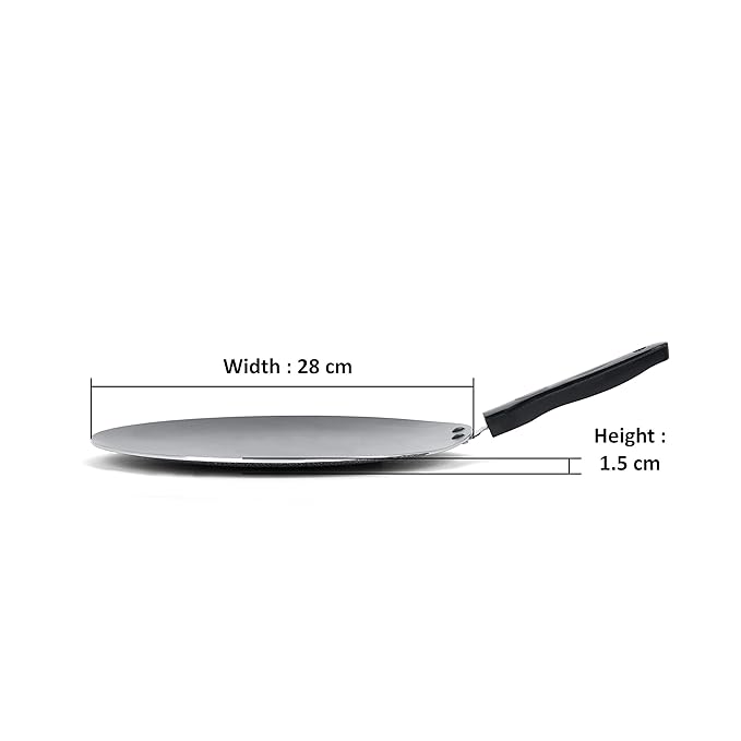Sumeet 2.6mm Non stick Concave/Roti Tawa - 28cm Dia (Silver)