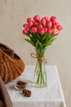 Polyester Silk Mini Artificial Peony Flower Bunches Set of 2  Small Artificial Flowers for Vase