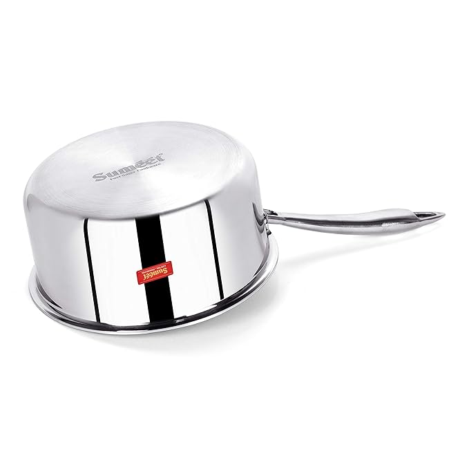 Sumeet Cook Smart Triply Sas (Steel-Aluminium-Steel 3 Layers) Sauce Pan - 1.15 Ltr - 14Cm
