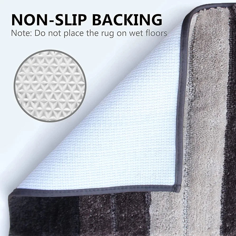 Luxe Home International Microfiber Bath Mat Soft Anti Slip Skid Luxury Mats 40X60 Cm  Colour Anthra