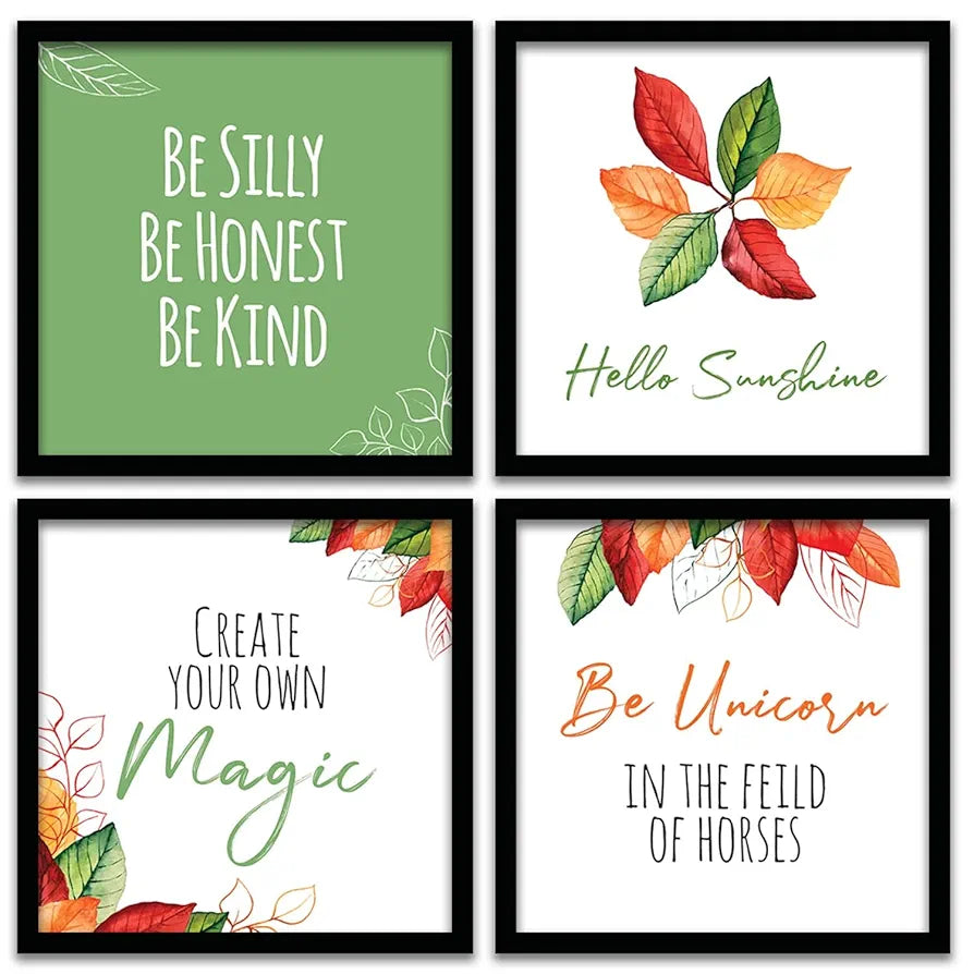 Kotart Be Silly Painting for Wall Decoration Frames for Wall Decor Set of 4