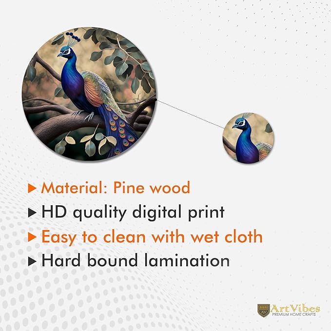 Artvibes Decorative Wooden Wall Hanging Decoration Item | Pack of 11 Pieces