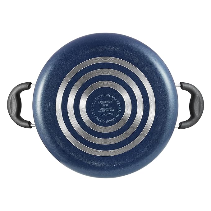 Vinod Zest Aluminium Non Stick Saucepot with Glass Lid - 3.1 Litre, 20 cm | 3 mm Extra Thick | 3 Layer Coating