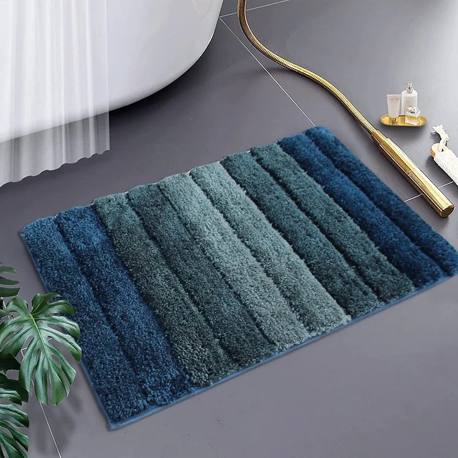 Luxe Home Bathmat 2500 GSM Microfiber Anti Skid Water Absorbent 40X60 Cm Colour Hunter Green