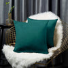 Cloth Fusion Velvet Sofa Cushion Cover Set of 2 Luxurious Cushion Cover Peacock Green