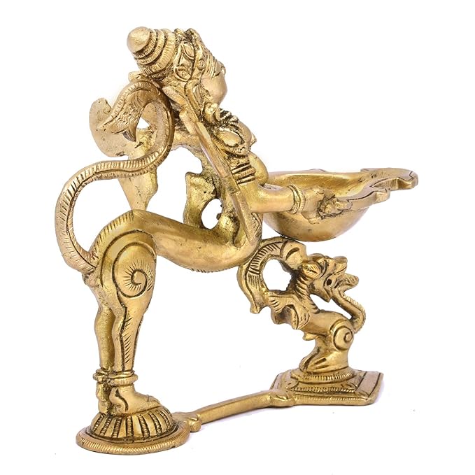 The Advitya Brass Diya for Puja | Pooja Deepak | Pooja Oil Lamp | Gifts | Diwali Decoration Items for Home Decor